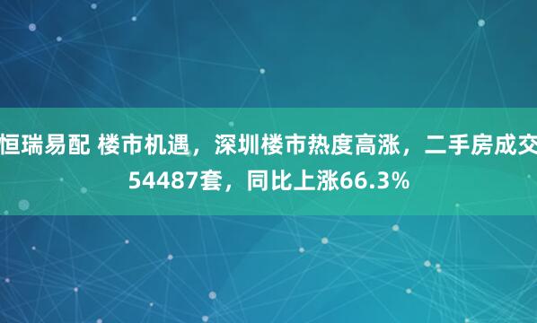 恒瑞易配 楼市机遇，深圳楼市热度高涨，二手房成交54487套，同比上涨66.3%