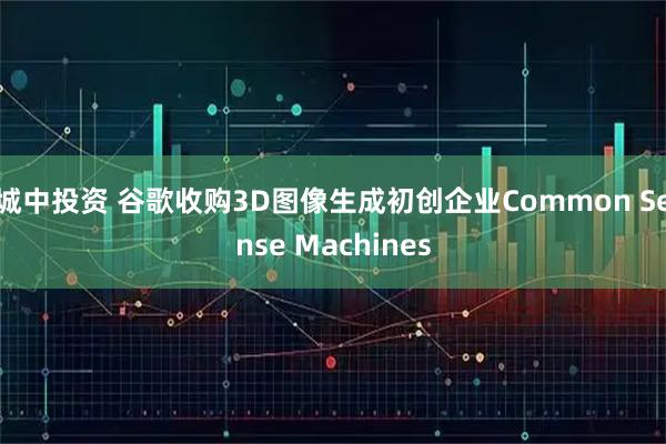 城中投资 谷歌收购3D图像生成初创企业Common Sense Machines